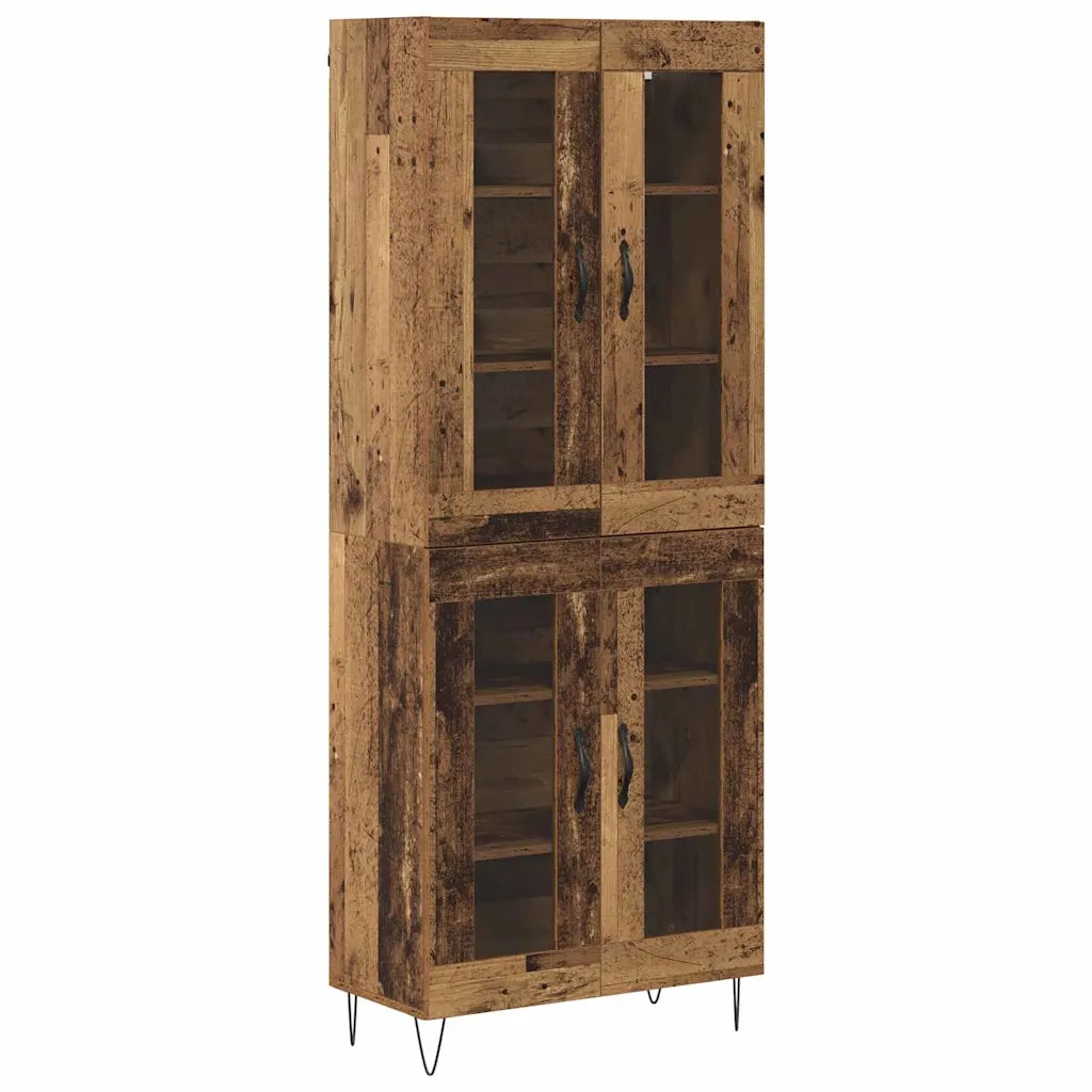 Credenza | Madia | Buffet da pranzo | Armadio da pranzo Legno vecchio 69,5 x 34 x 180 cm Legno multistrato