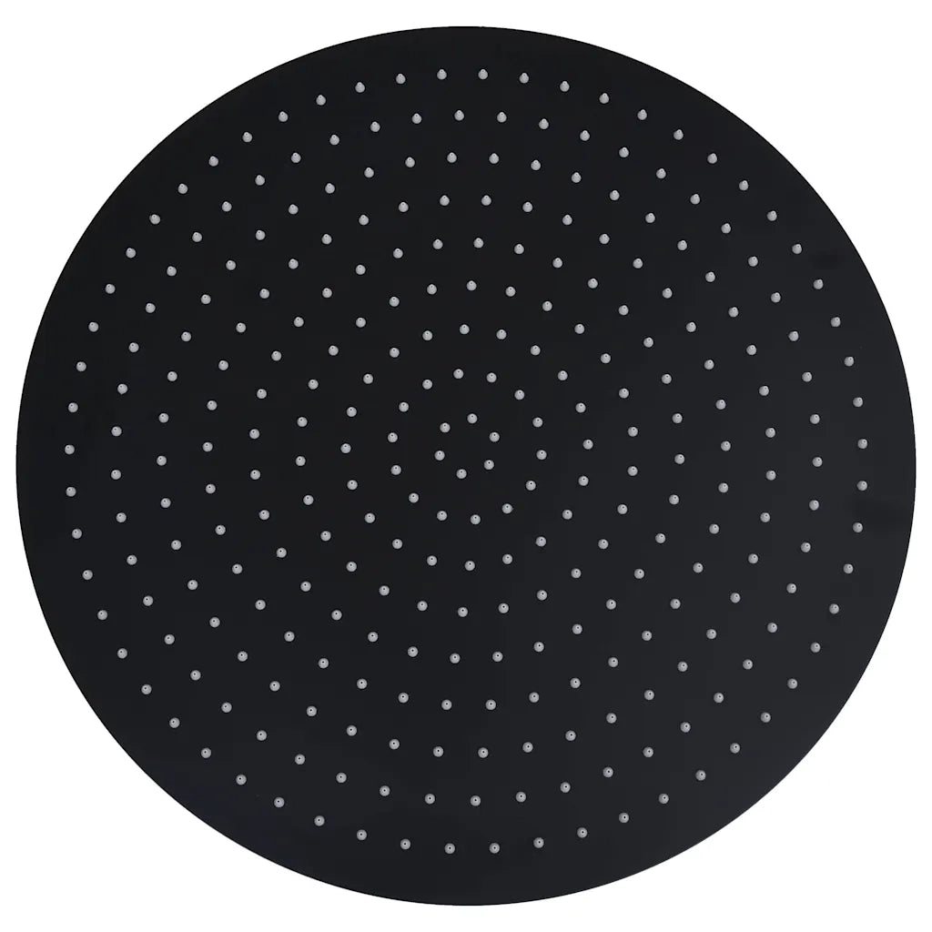Testa Doccia a Pioggia in Acciaio Inox 50 cm Rotonda Nera CFW9400028