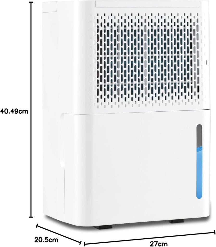 12L Deumidificatore per Casa, Silenzioso ed Efficiente con Modalità Continua/Asciugatura/Auto, Timer 24 Ore, Maniglia Portatile, Ideale per Cantine Bagno e Camere da Letto