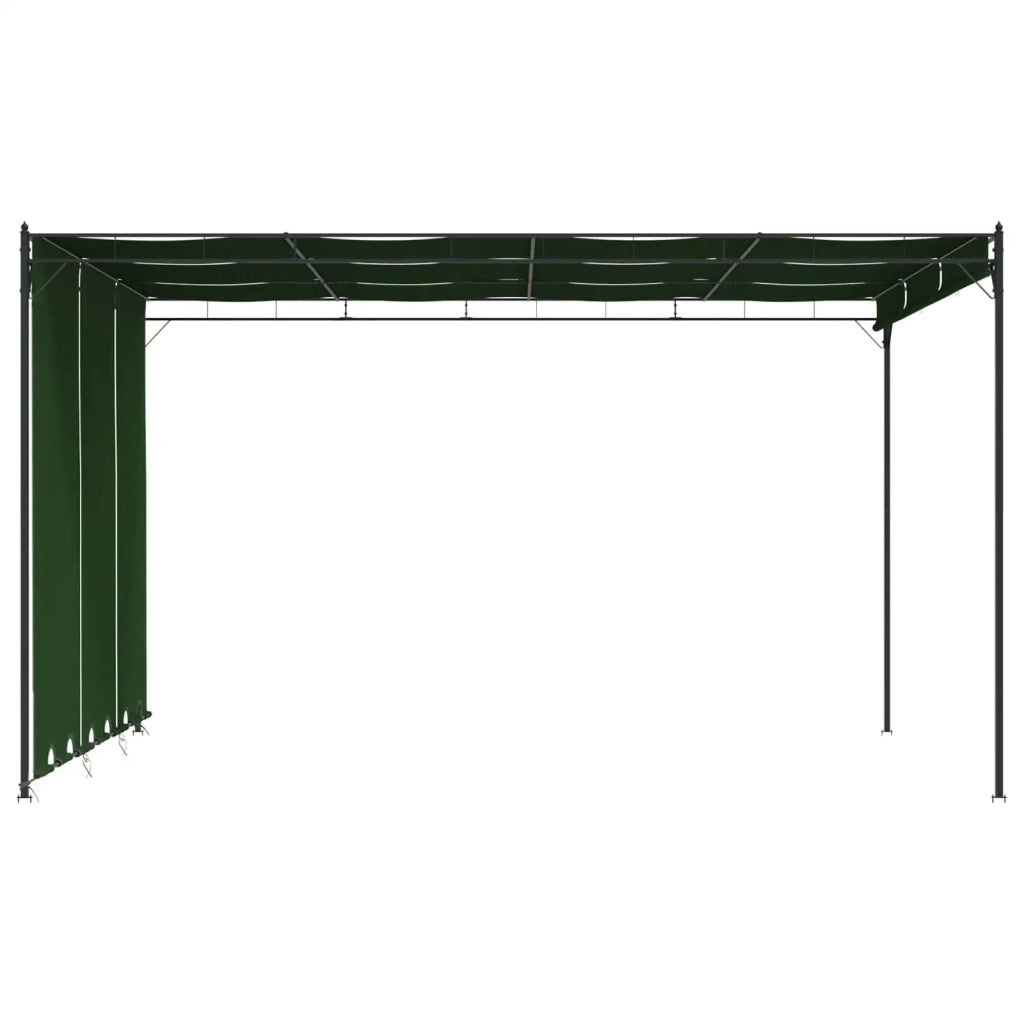 Gazebo 4 x 3 x 2,3 m Verde Poliestere e Acciaio 42030539