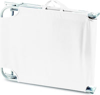 Lettino pieghevole Maiorca colore bianco L1548015