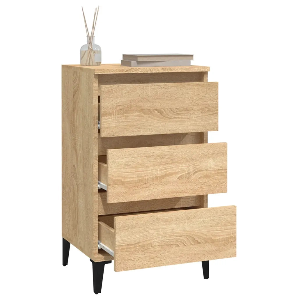 Comodino | Armadio da Notte | Mobiletto da notte Rovere Sonoma 40x35x70 cm in Legno Multistrato