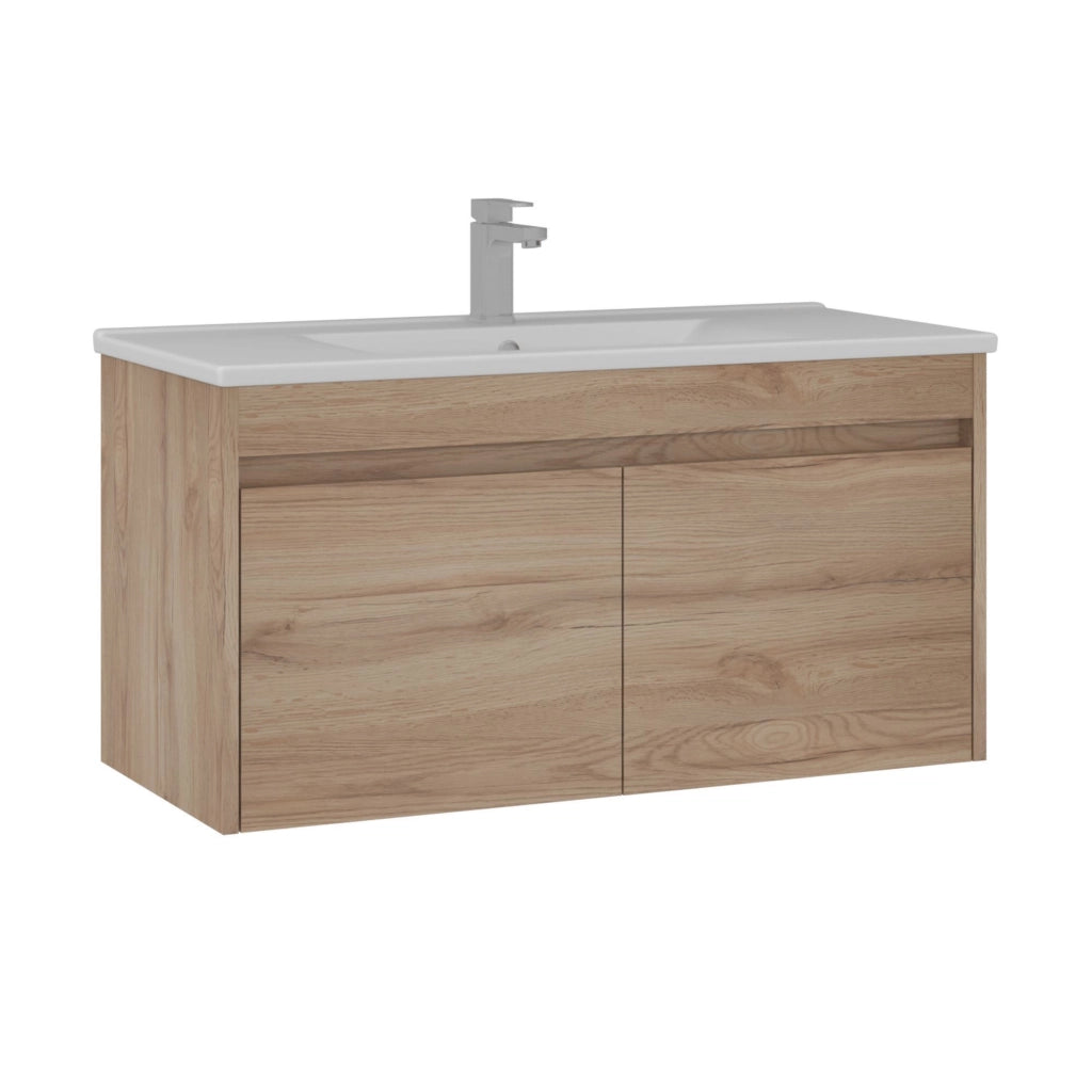 Mobile lavabo "Side 100 v3" - 100 x 45 x 52 cm - Rovere