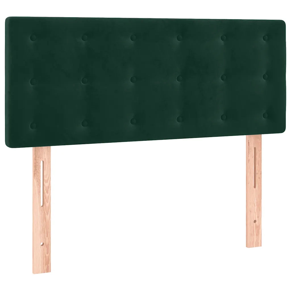 Giroletto a Molle con Materasso Verde Scuro 100x200 cm Velluto