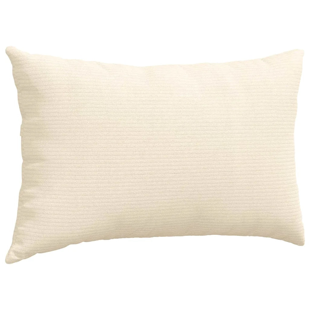 Cuscini da Divano 2 pz | Cuscini per sedie Crema 50 x 30 cm Tessuto in Cords