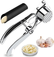 Set di aiuto per la cucina 5 funzionalità - acciaio inossidabile - schiaccia aglio in silicone - pratico per risparmiare tempo