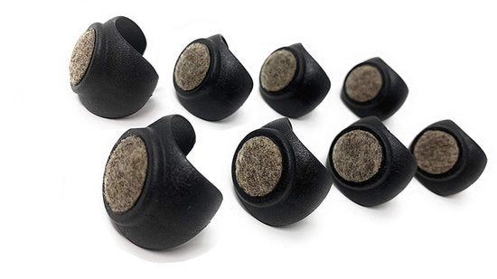 Set di 8 protezioni per pavimento - Impermeabili - Silenzianti - Neri - Ideali per pavimenti in laminato e parquet