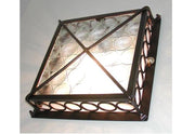 LANTERNA LAMPADA APPLIQUE PLAFONIERA VALU' FBB 35X35 FERRO BATTUTO