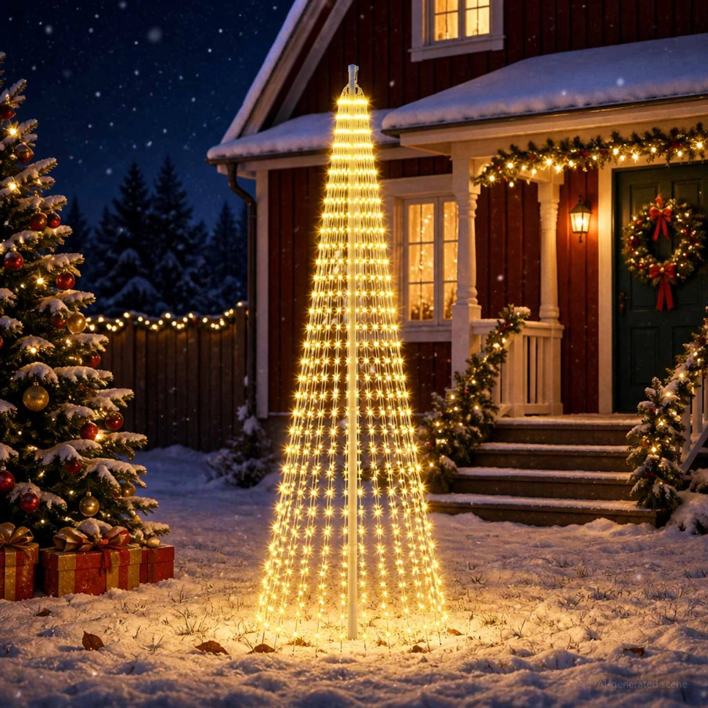 Luci per albero di Natale con picchetti 744 LED Bianco caldo e 42053545