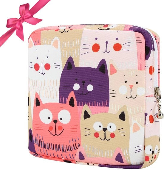 Set di iniziazione per le ragazze con sacchetto di assorbimento, piccola borsa per il trucco, borsa per il trucco, borsa per viaggio, borsa cosmetica, contenitore per il trucco, set di iniziazione per le prime mestruazioni, regalo con chiusura a raccatto