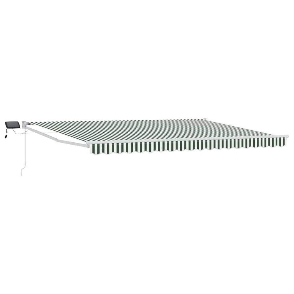 Tenda da Sole | Tenda retrattile manuale con LED Verde e Bianco 4 ¡Á 3 m