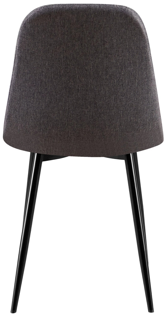 Set di 4 sedie Giverny grigio scuro,Tessuto