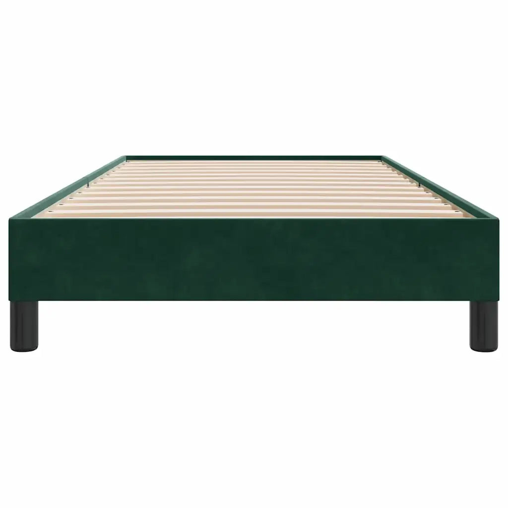vidaXL Giroletto senza Materasso Verde Scuro 90x220 cm in Velluto