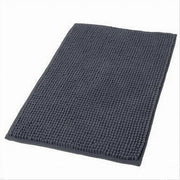 Trade Shop - Tappeto Tappetino Antiscivolo Per Bagno Arredo 40 X 70cm Nero Grigio Scuro 69743 -