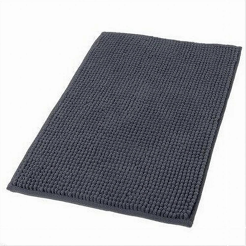 Trade Shop - Tappeto Tappetino Antiscivolo Per Bagno Arredo 40 X 70cm Nero Grigio Scuro 69743 -