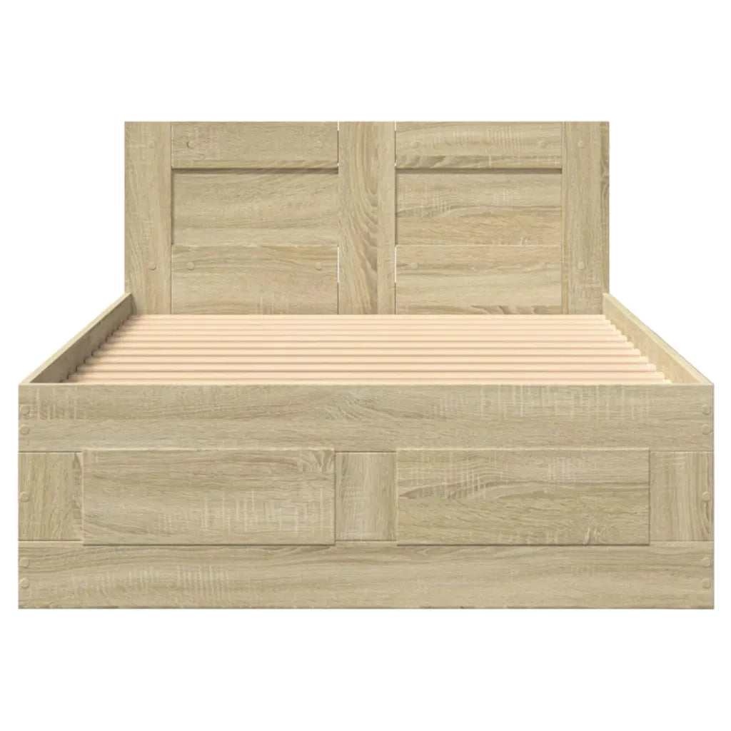 Giroletto con Testiera Rovere Sonoma 90x190cm Legno Multistrato 3295613
