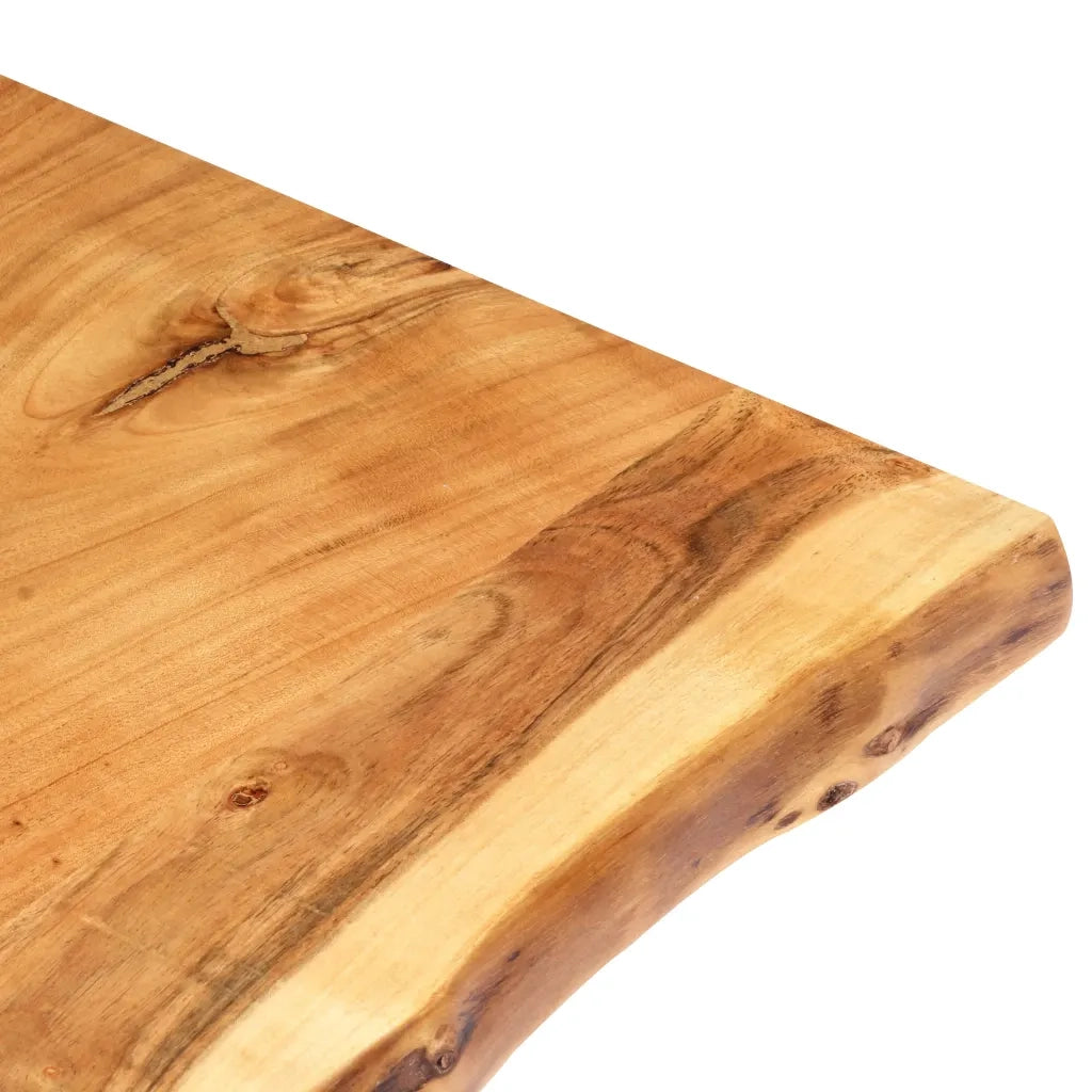 Piano del Tavolo in Legno Massello di Acacia 80x(50-60)x3,8 cm 286330