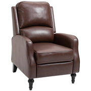 POLTRONA RELAX RECLINABILE MANUALE IN SIMILPELLE MARRONE