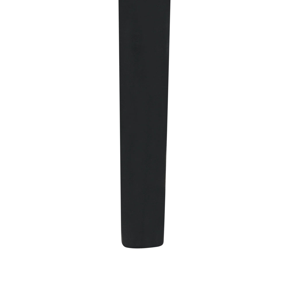 Set di 4 sedie da giardino in plastica nera impilabili, leggere e resistenti alle intemperie per interni ed esterni
