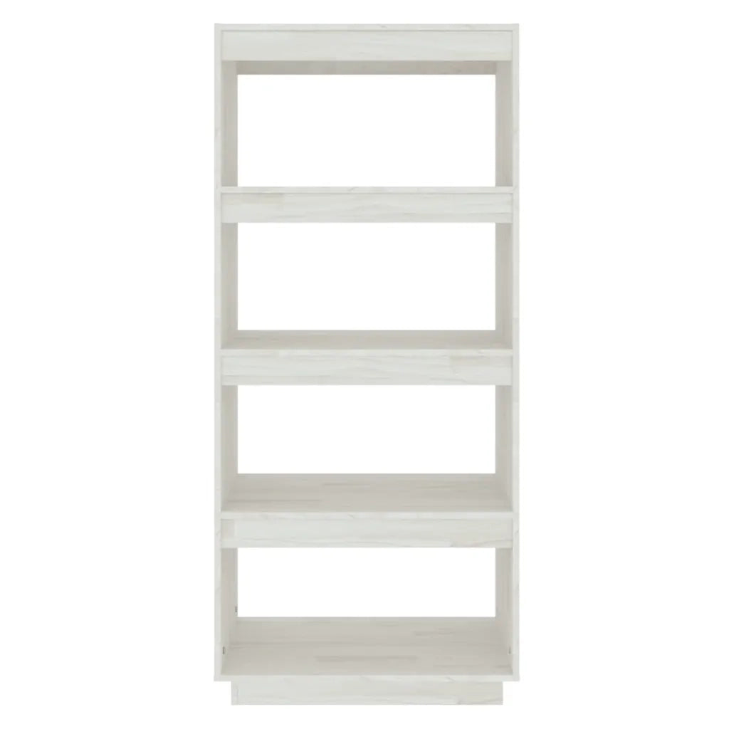 Libreria/Divisorio Bianco 60x35x135 cm Legno Massello di Pino