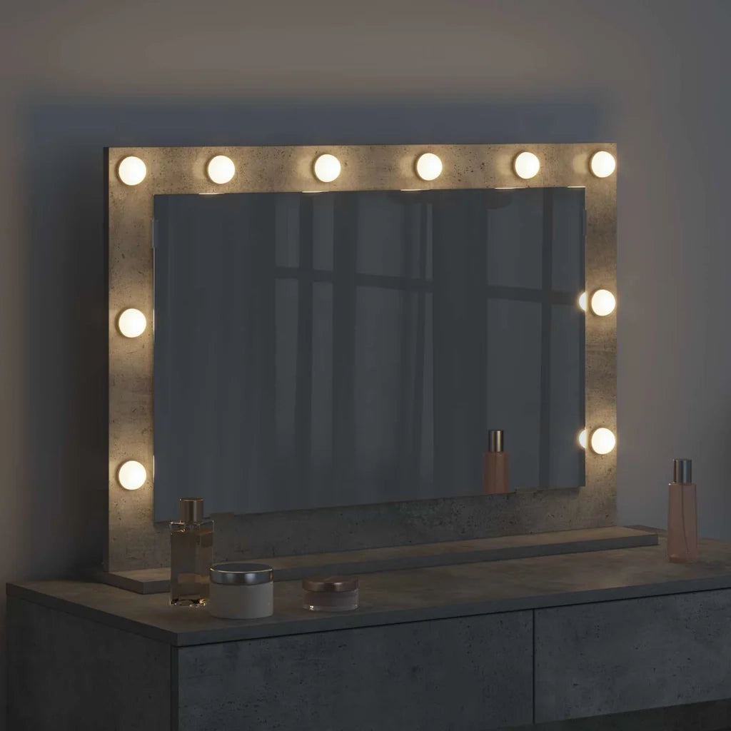 Specchio da Vanit¨¤-Specchio da Trucco Grigio cemento 80 x 55 x 18 cm