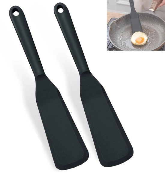 Spatel in Silicone - Resistente al Calore - Set di Spatelli in Silicone - Utensili da Cucina - Antiaderente - Lunghezza 30 cm - Facile da Pulire - Spatola da Cucina