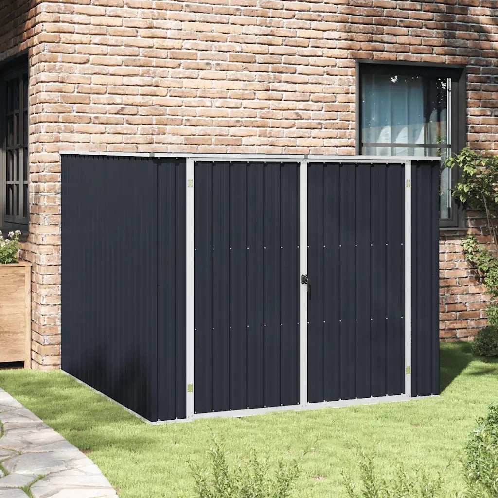 Capanno da Giardino Antracite 195x198x159 cm in Acciaio Zincato 46255