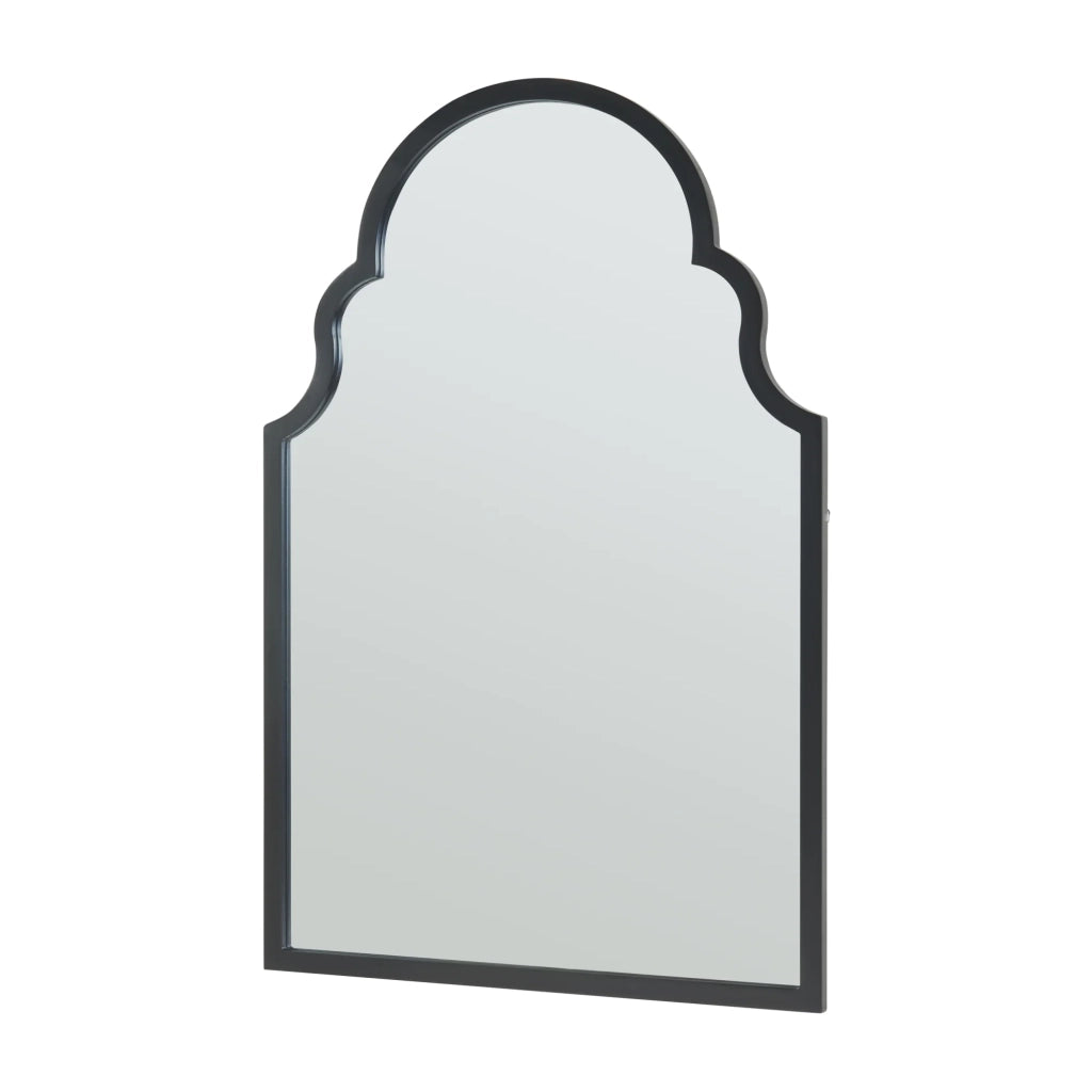 Specchio decorativo moderno da parete MDF 90 x 60 cm nero 03_0010177