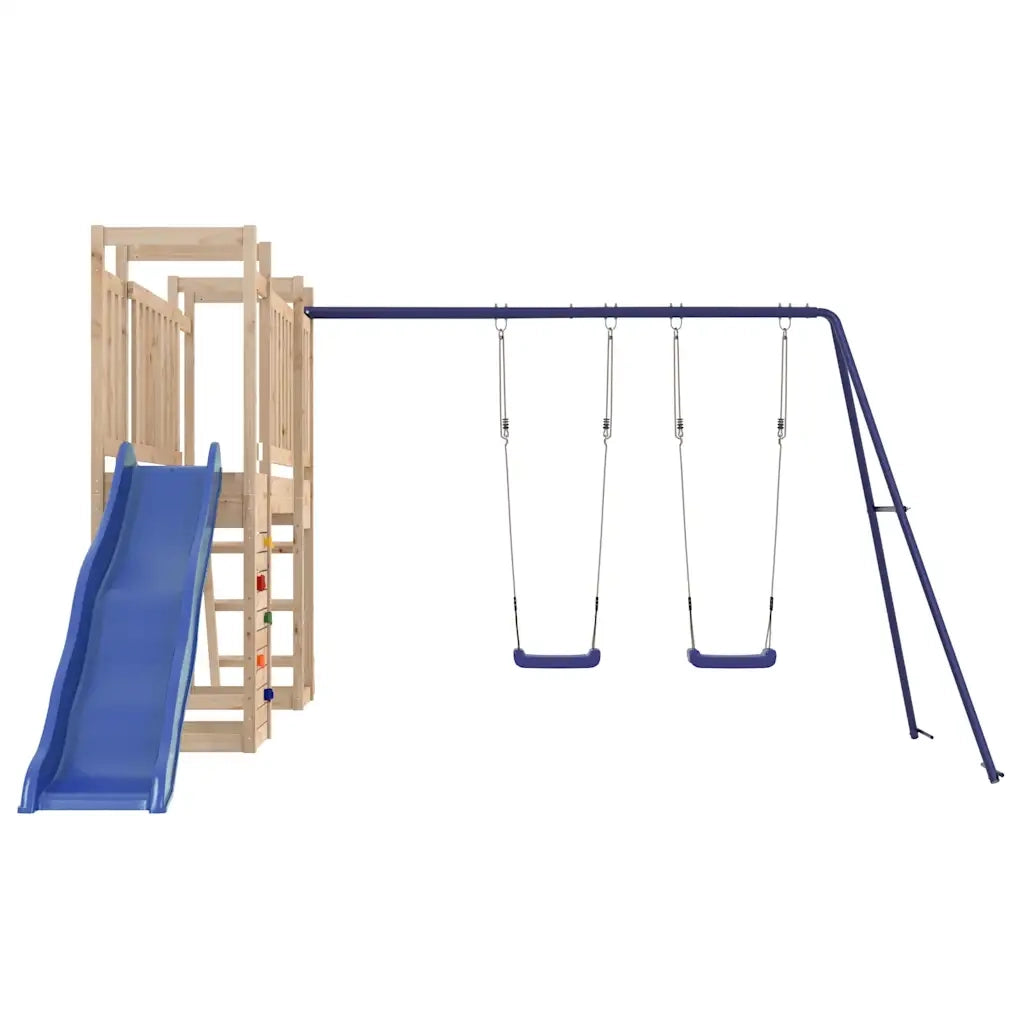 Set da Gioco da Esterno in Legno Massello di Pino
