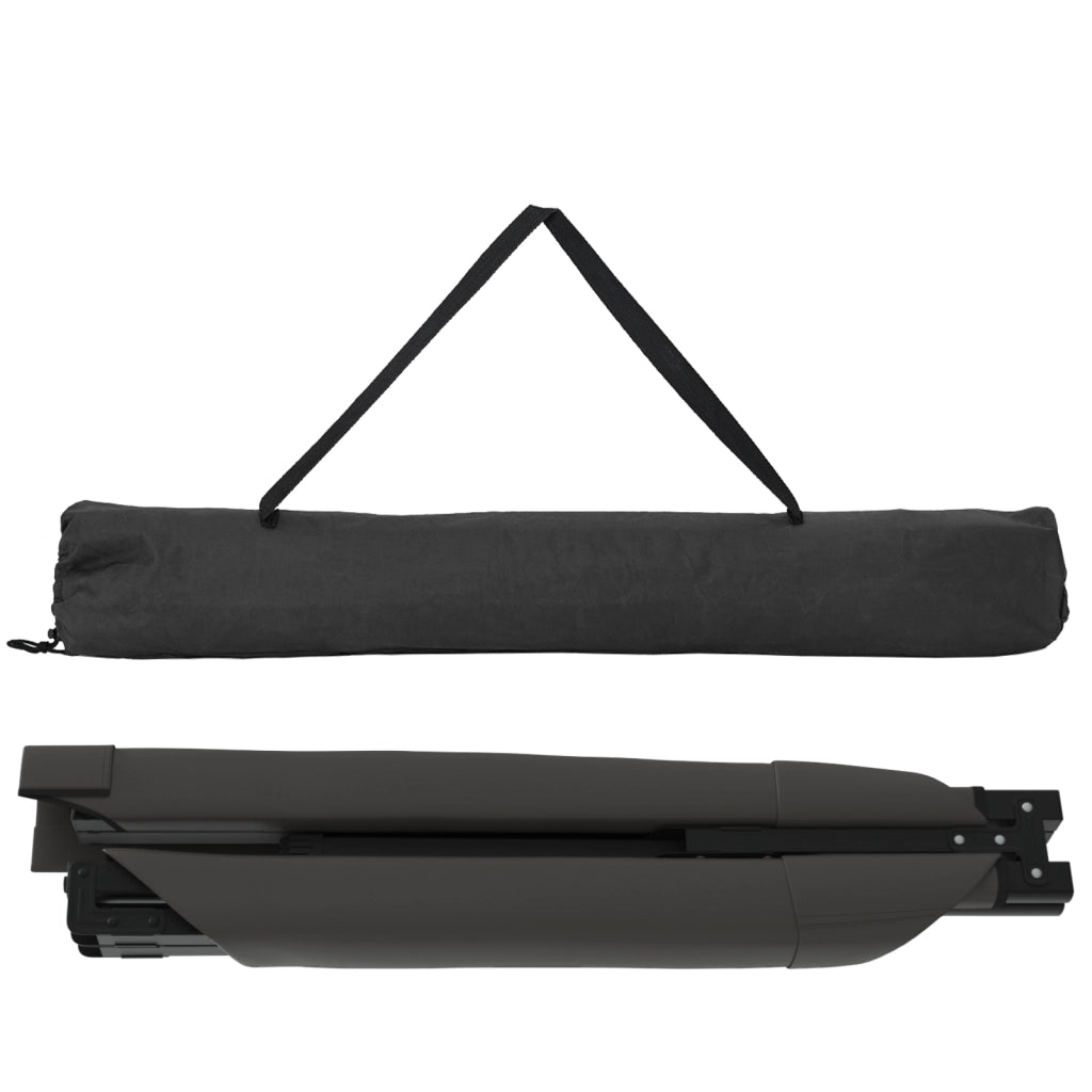 Letto Sole Pieghevole con Borsa Nero Tessuto Oxford 600D