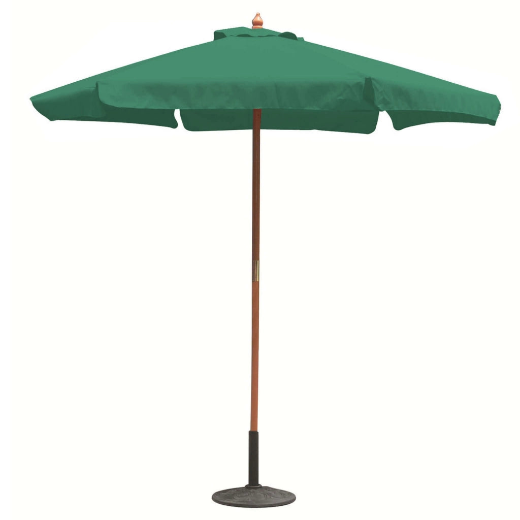 Ombrellone da giardino Ø 3 con telo in poliestere Verde Scuro palo in Legno antivento mod. Fantasy