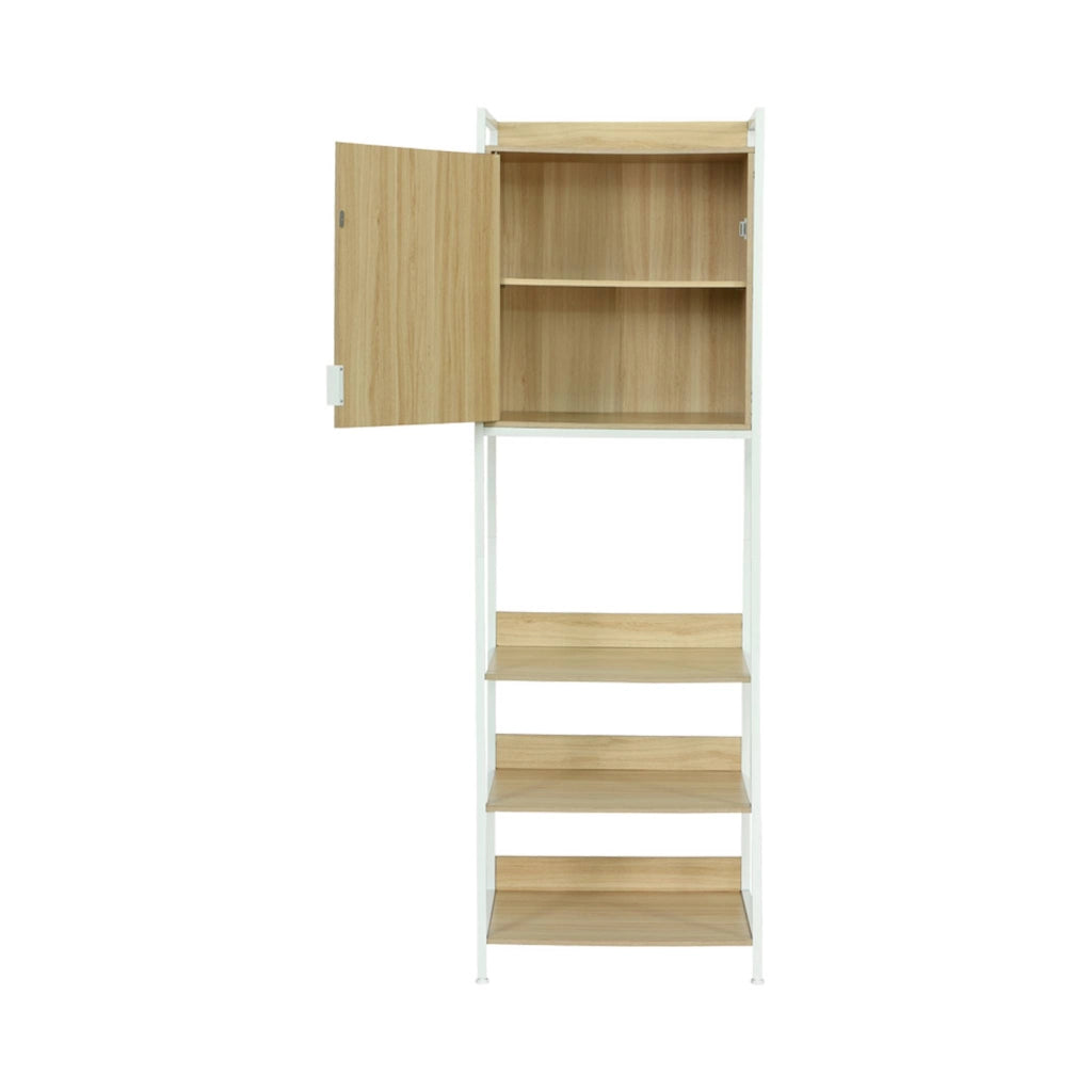 Modulo armadio con 5 ripiani e 1 anta, bianco