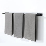 Maniglione per asciugamani - Supporto per asciugamani a muro - Organizzazione bagno - Acciaio inossidabile - 70 cm - Nero