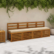 Cuscini per Panchina a 2 Pezzi VUGHT 2 pz 100% Poliestere Beige 951195
