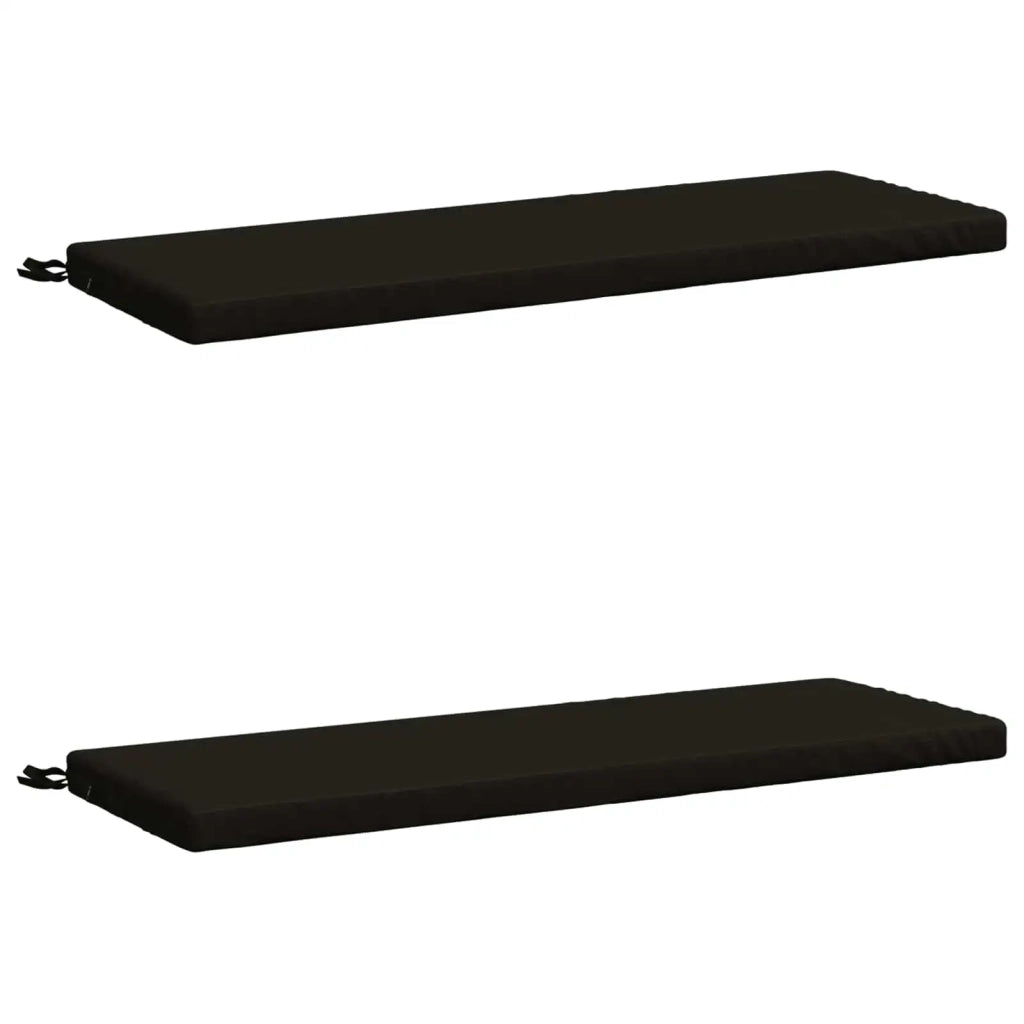 Cuscini per Panchina a 2 Pezzi SOEST 2 pz 100% Poliestere Nero 948747