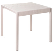 Tavolo da pranzo da giardino Telaio sintetico beige 4 posti resistente alle intemperie Patio esterno