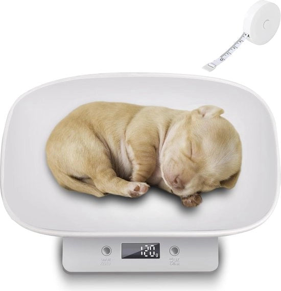 Pesa digitale per piccoli animali - capacità 15 kg - precisione ± 1 gram - piastra rimovibile - per gatti