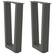 Gambe per Tavolino da CaffÃ¨ a Forma di V 2 pz Antracite 38x(42-43,3) cm Acciaio