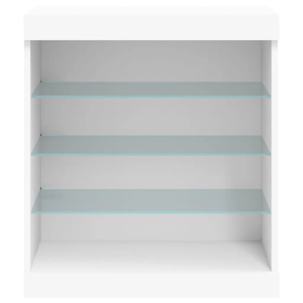 Credenza con Luci LED Bianca 60,5x37x67 cm 836693