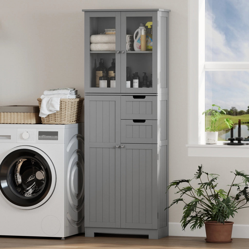 Mobile bagno alto contenitore, 60x30x170 cm, grigio