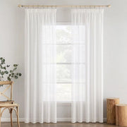 Gordiglie di vetro trasparente - Design moderno - 2 pannelli - Bianco - 140 x 235 cm