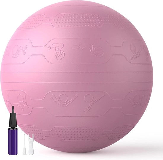 Ballo di allenamento per core, con pompa, anti-schiuma, per esercizi di Pilates, robusto, per adulti, ufficio, palline di esercizio, palloni di allenamento