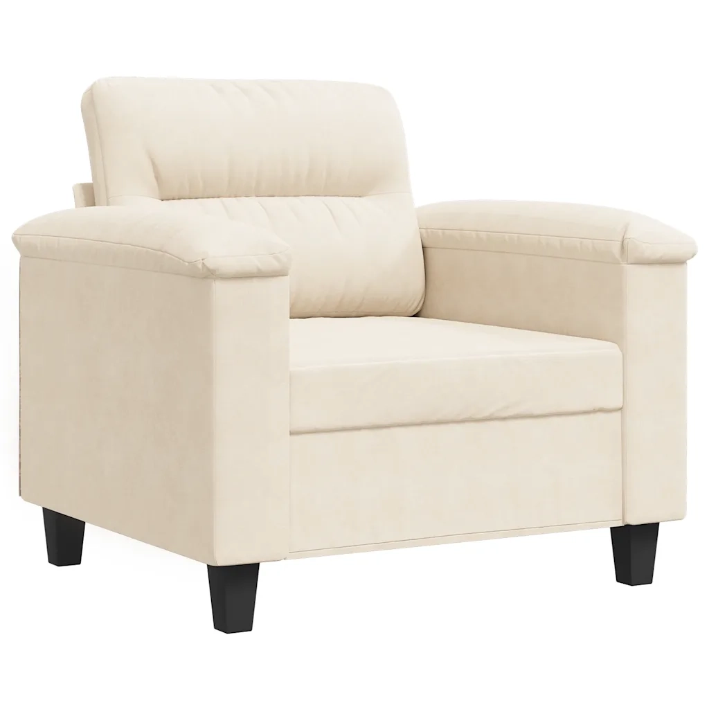 Poltrona Beige 60 cm in Tessuto di Microfibra 359554