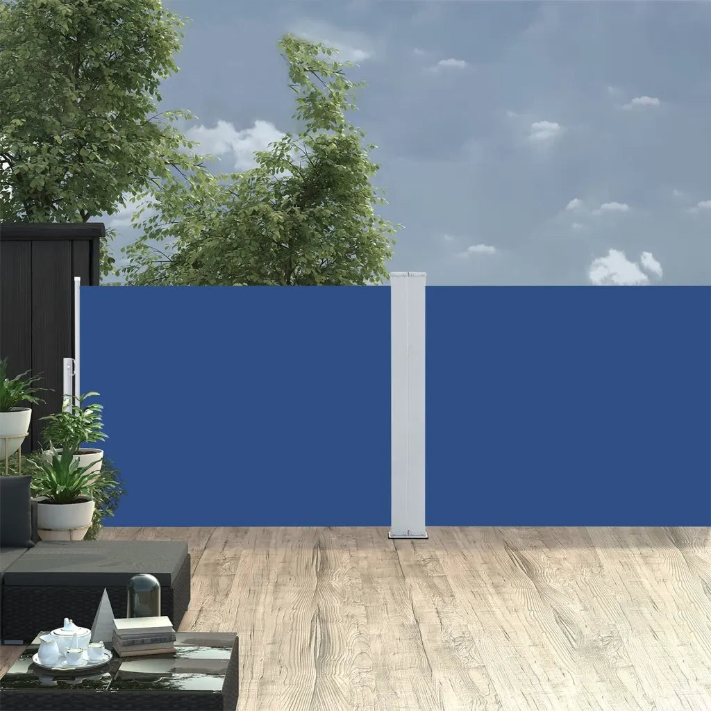 Tenda da Sole Laterale Retrattile Blu 100x1000 cm 48476