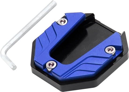 Piastaplanca laterale per motocicletta in alluminio CNC, piastaplanca allungabile per motocicletta, accessorio motociclistico standard resistente (blu).