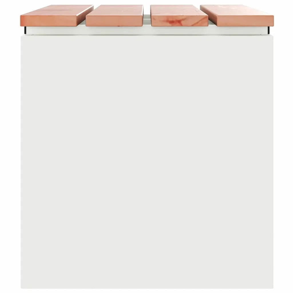 Panchina da giardino Bianco 60 x 40 x 43 cm Acciaio 874892