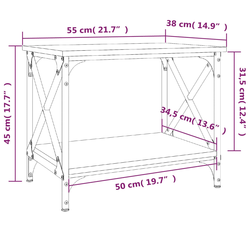Tavolino da salotto | Tavolino da caff¨¨ | Tavolino da Soggiorno Rovere Sonoma 55x38x45 cm in Legno Multistrato