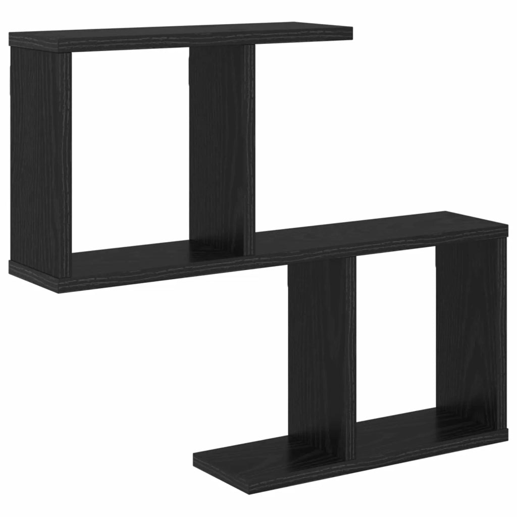 Scaffale da parete Rovere Nero 60 x 12 x 50,5 cm 8012261