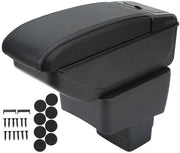 Sostegno per braccio - Cassetto d'armadio a doppia lastra - Nero - Contenitore per sostegno braccio - Accessorio per auto per Mazda CX-3 2015-2018
