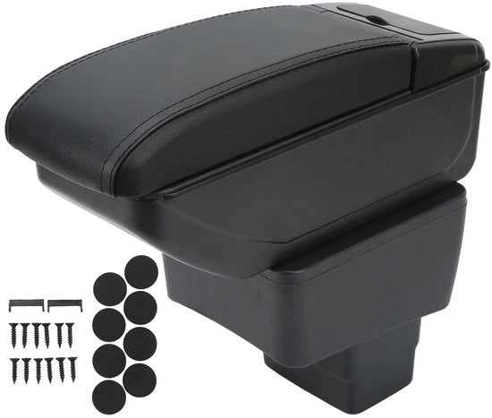 Sostegno per braccio - Cassetto d'armadio a doppia lastra - Nero - Contenitore per sostegno braccio - Accessorio per auto per Mazda CX-3 2015-2018